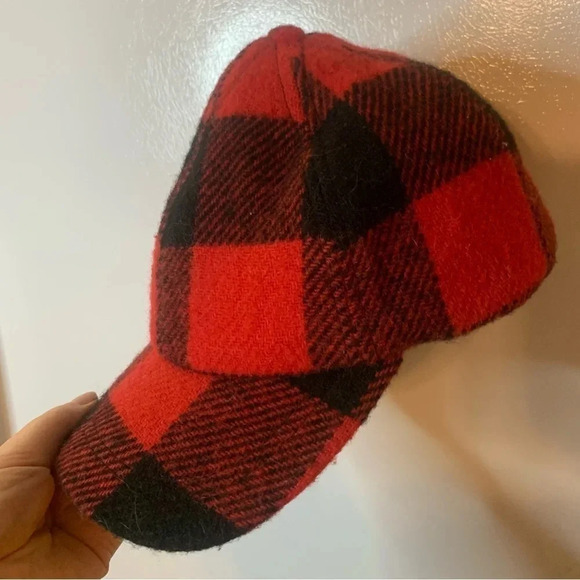 Vintage Dry Ice Black Red Plaid Wool Hat Lined - Picture 5 of 10